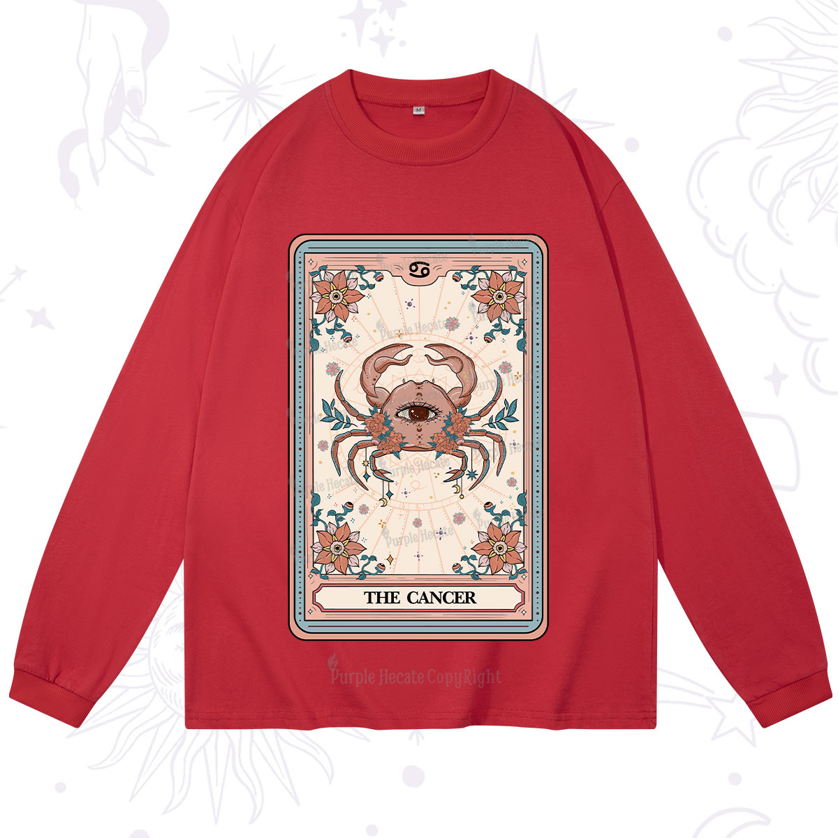 Purplehecate The Cancer Tarot Card Long Sleeve T-Shirt
