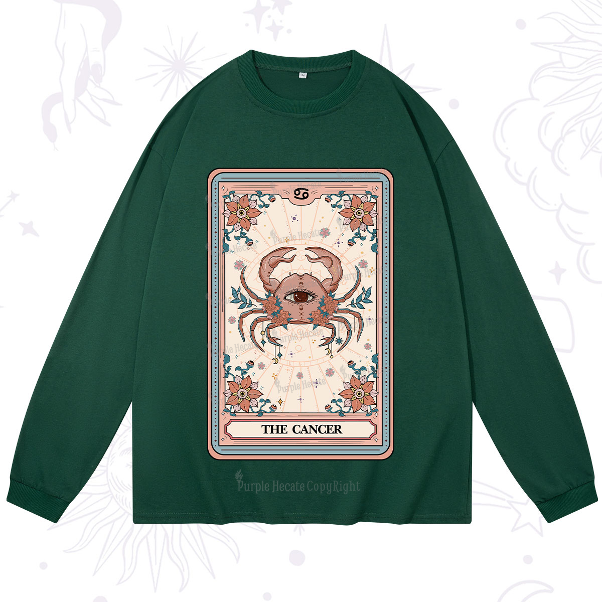 Purplehecate The Cancer Tarot Card Long Sleeve T-Shirt