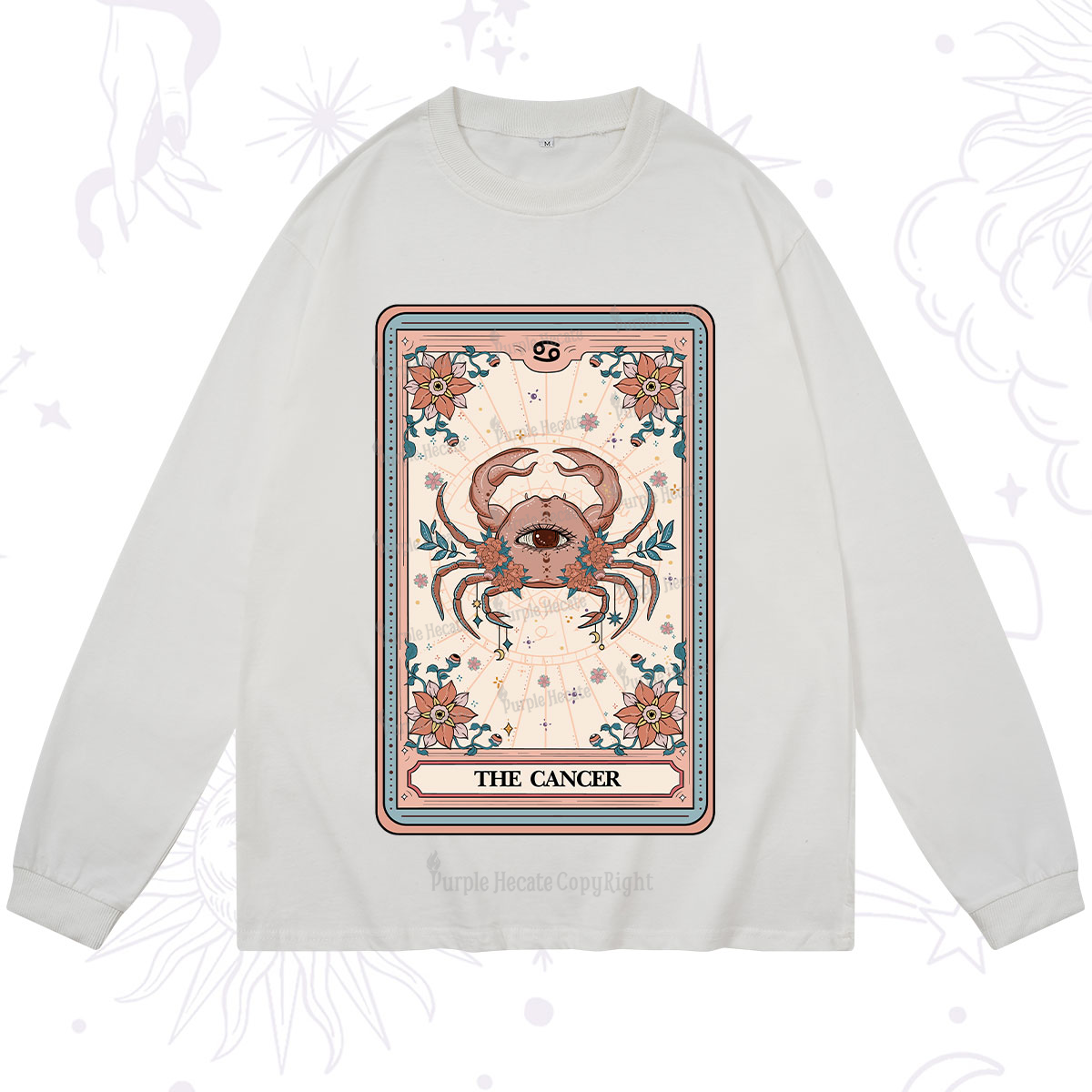 Purplehecate The Cancer Tarot Card Long Sleeve T-Shirt