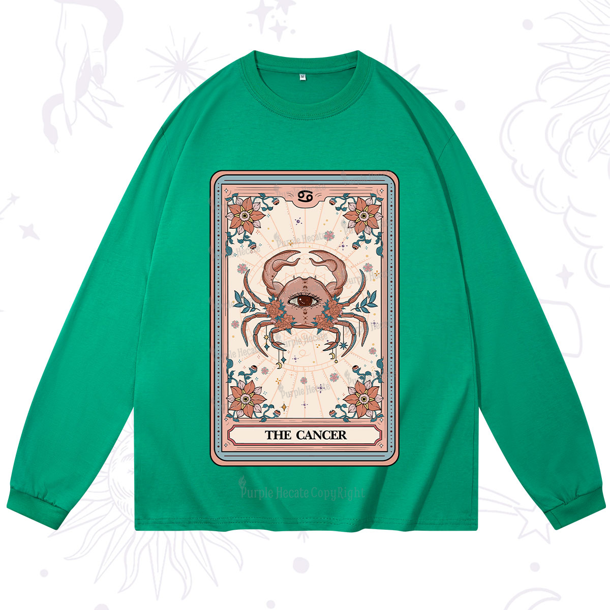 Purplehecate The Cancer Tarot Card Long Sleeve T-Shirt