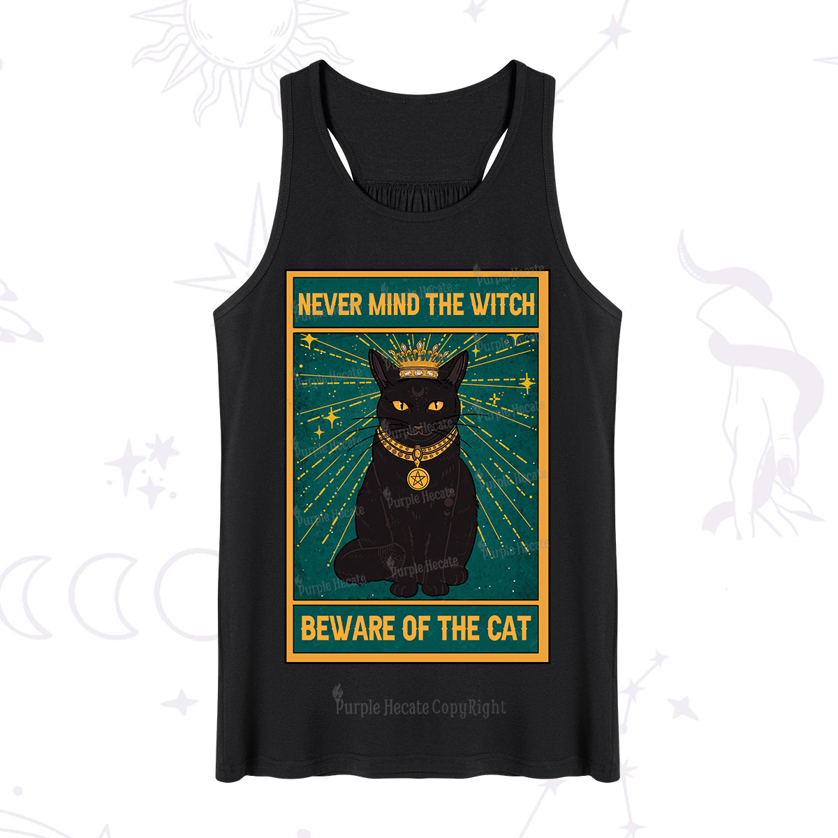 Purplehecate The Never Mind The Witch Beware Of The Cat Oracle Card Tank