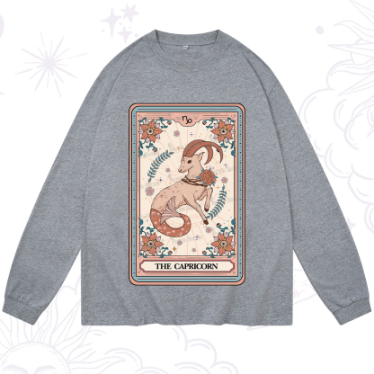 Purplehecate The Capricorn Tarot Card Long Sleeve T-Shirt
