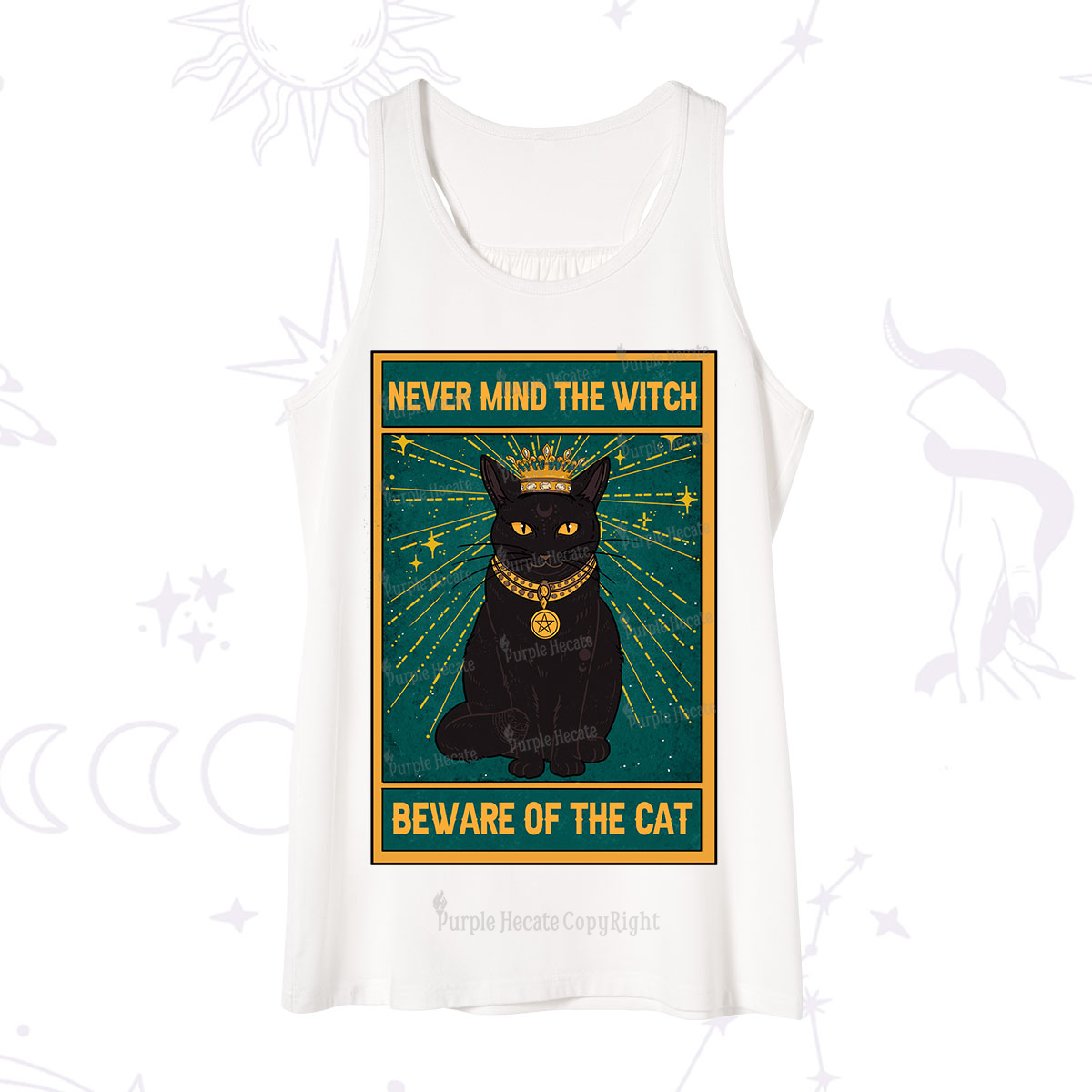 Purplehecate The Never Mind The Witch Beware Of The Cat Oracle Card Tank