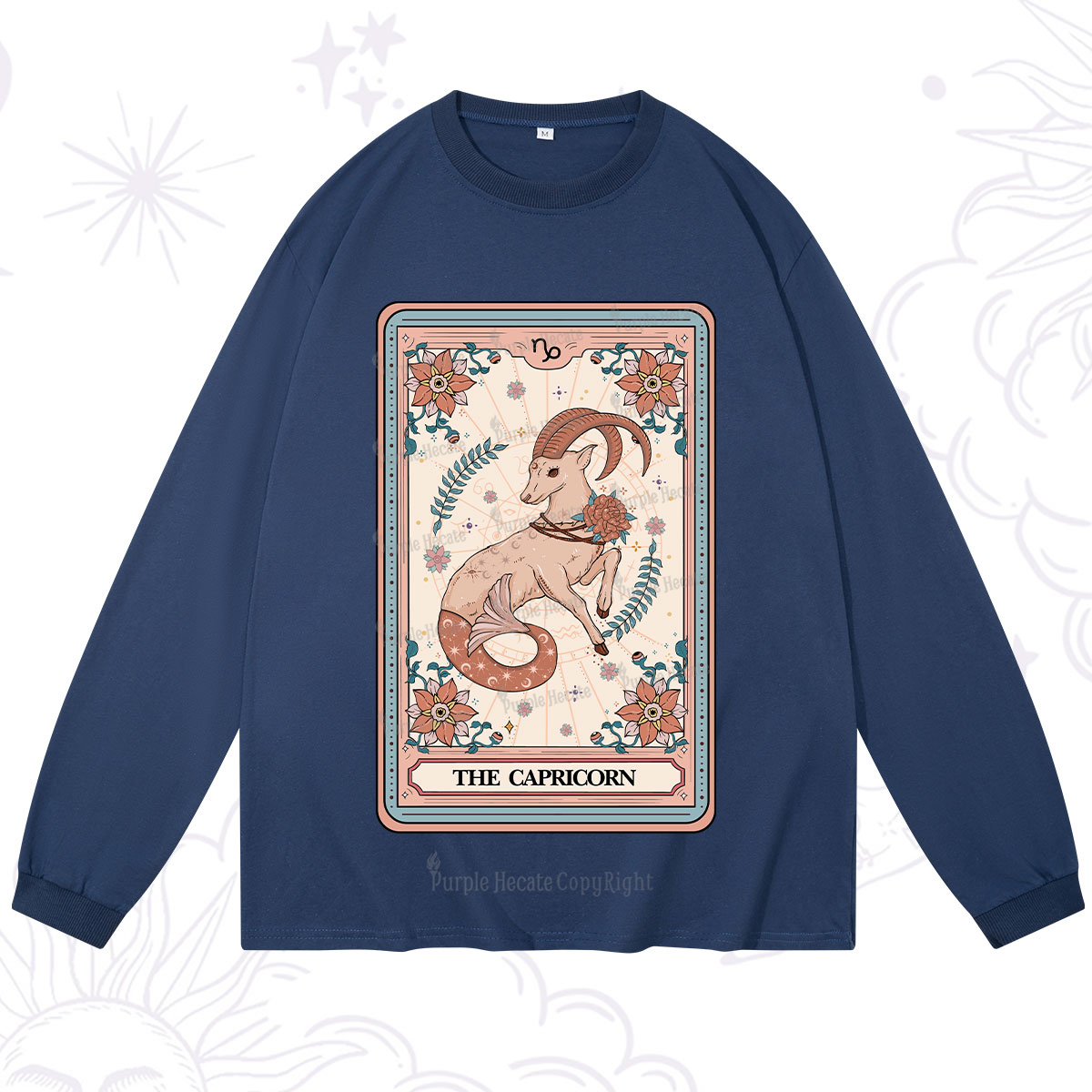 Purplehecate The Capricorn Tarot Card Long Sleeve T-Shirt