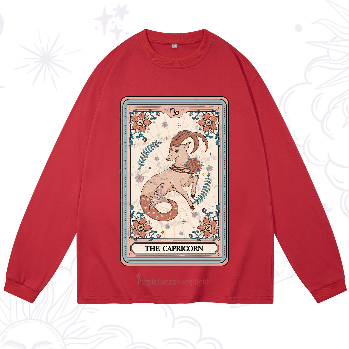 Purplehecate The Capricorn Tarot Card Long Sleeve T-Shirt