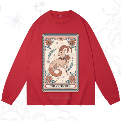 Purplehecate The Capricorn Tarot Card Long Sleeve T-Shirt