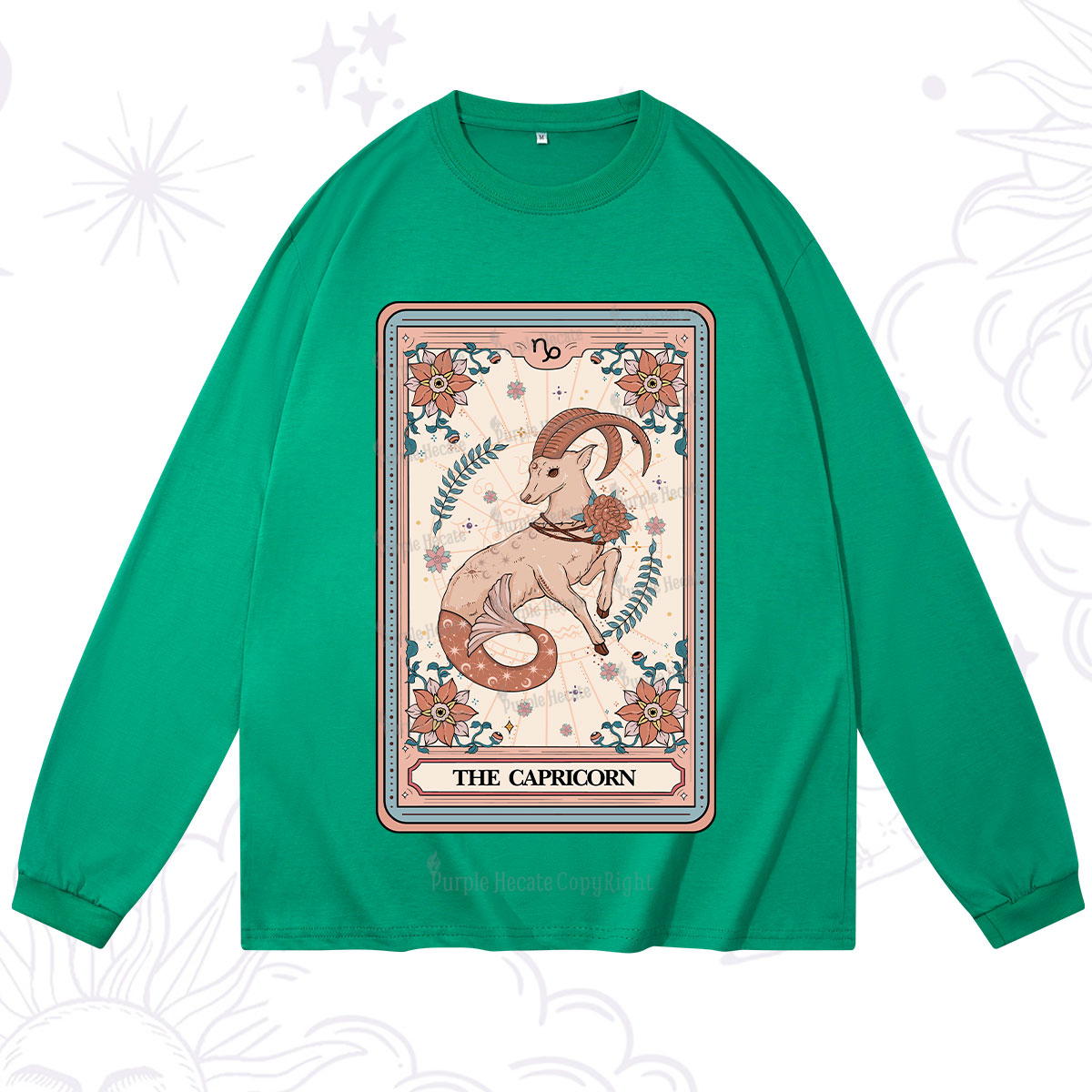 Purplehecate The Capricorn Tarot Card Long Sleeve T-Shirt