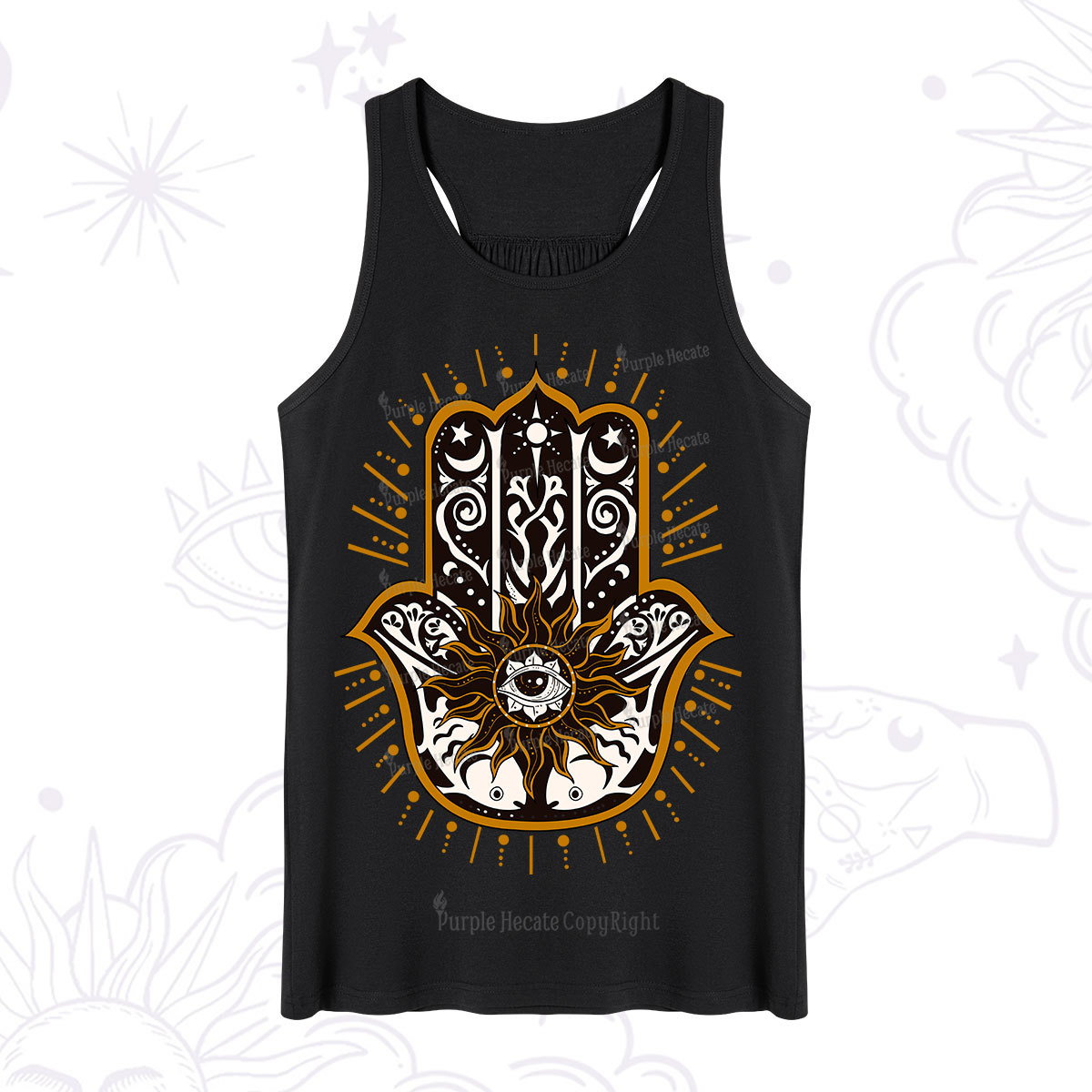 Purplehecate The Sun Eye Hamsa Tank