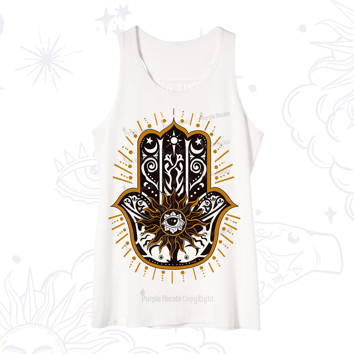 Purplehecate The Sun Eye Hamsa Tank