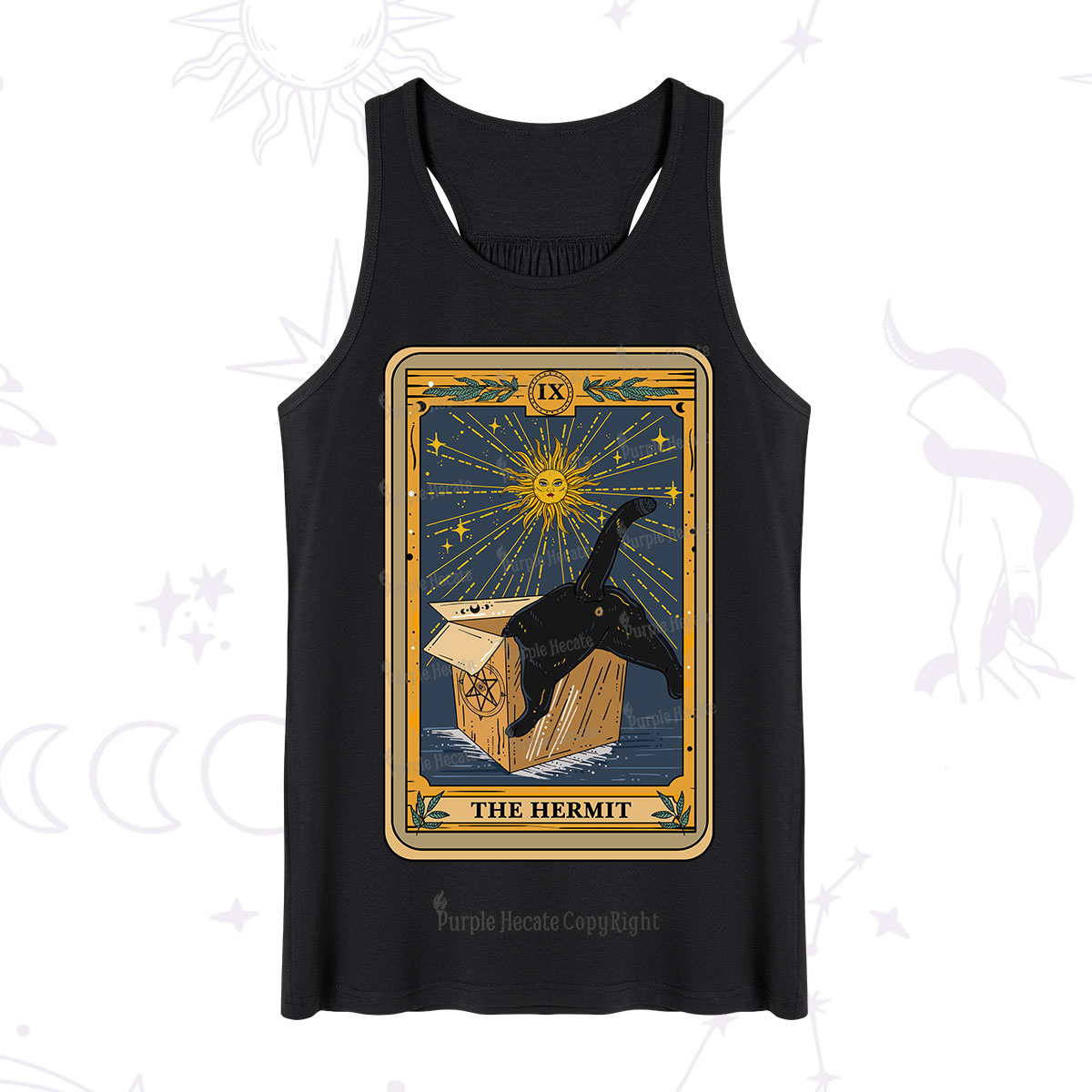 Purplehecate The Cardboard Hermit Cat Tarot Tank