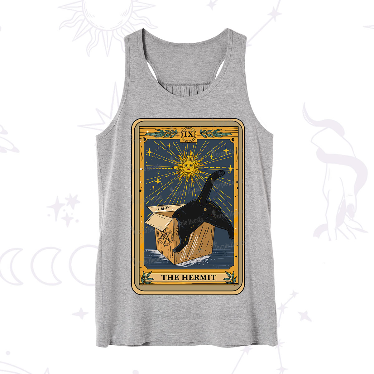 Purplehecate The Cardboard Hermit Cat Tarot Tank