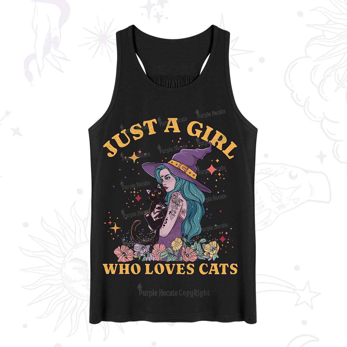 Purplehecate Just A Girl Who Loves Cats Tank