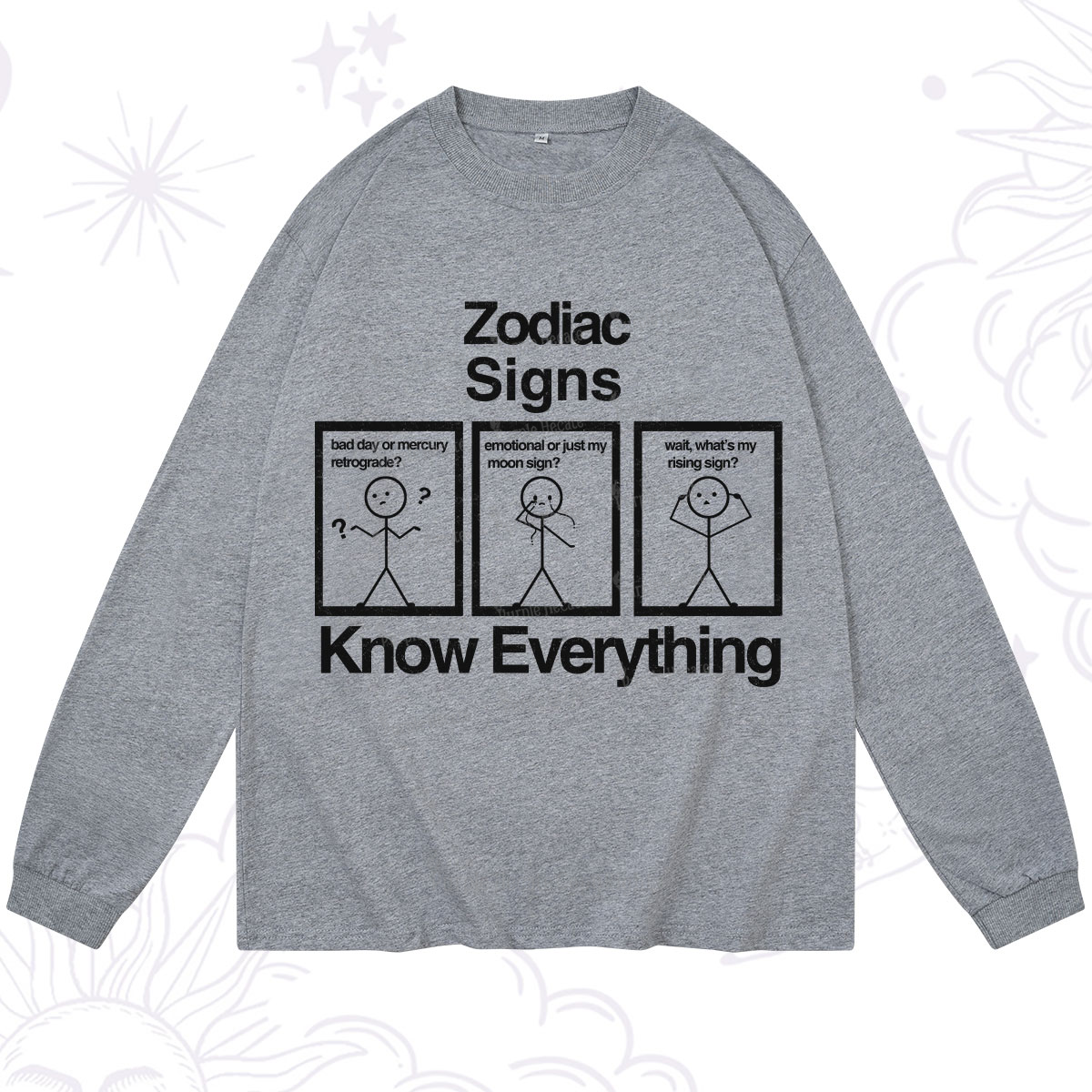 Purplehecate Zodiac Signs Know Everything Long Sleeve T-Shirt