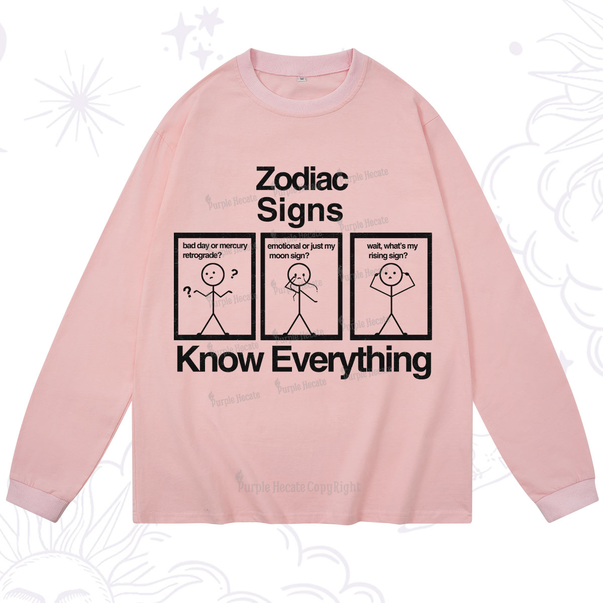 Purplehecate Zodiac Signs Know Everything Long Sleeve T-Shirt
