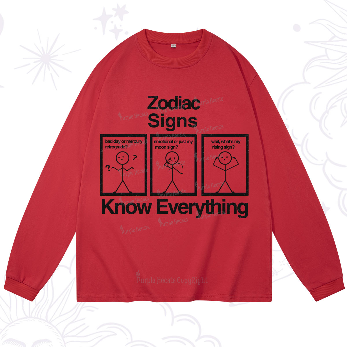 Purplehecate Zodiac Signs Know Everything Long Sleeve T-Shirt