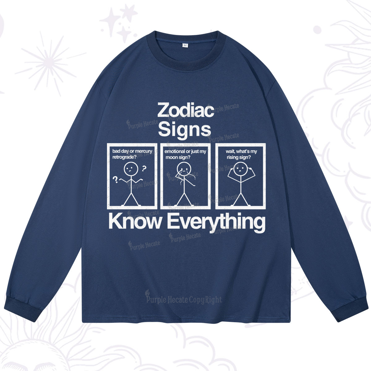 Purplehecate Zodiac Signs Know Everything Long Sleeve T-Shirt