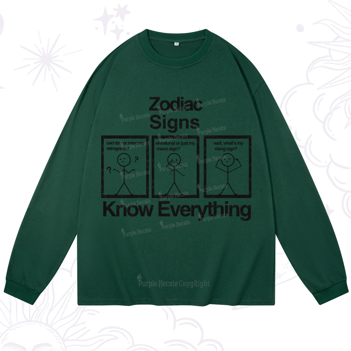 Purplehecate Zodiac Signs Know Everything Long Sleeve T-Shirt