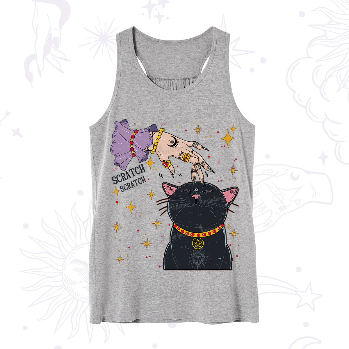 Purplehecate Witch's Cat Scratch Tank
