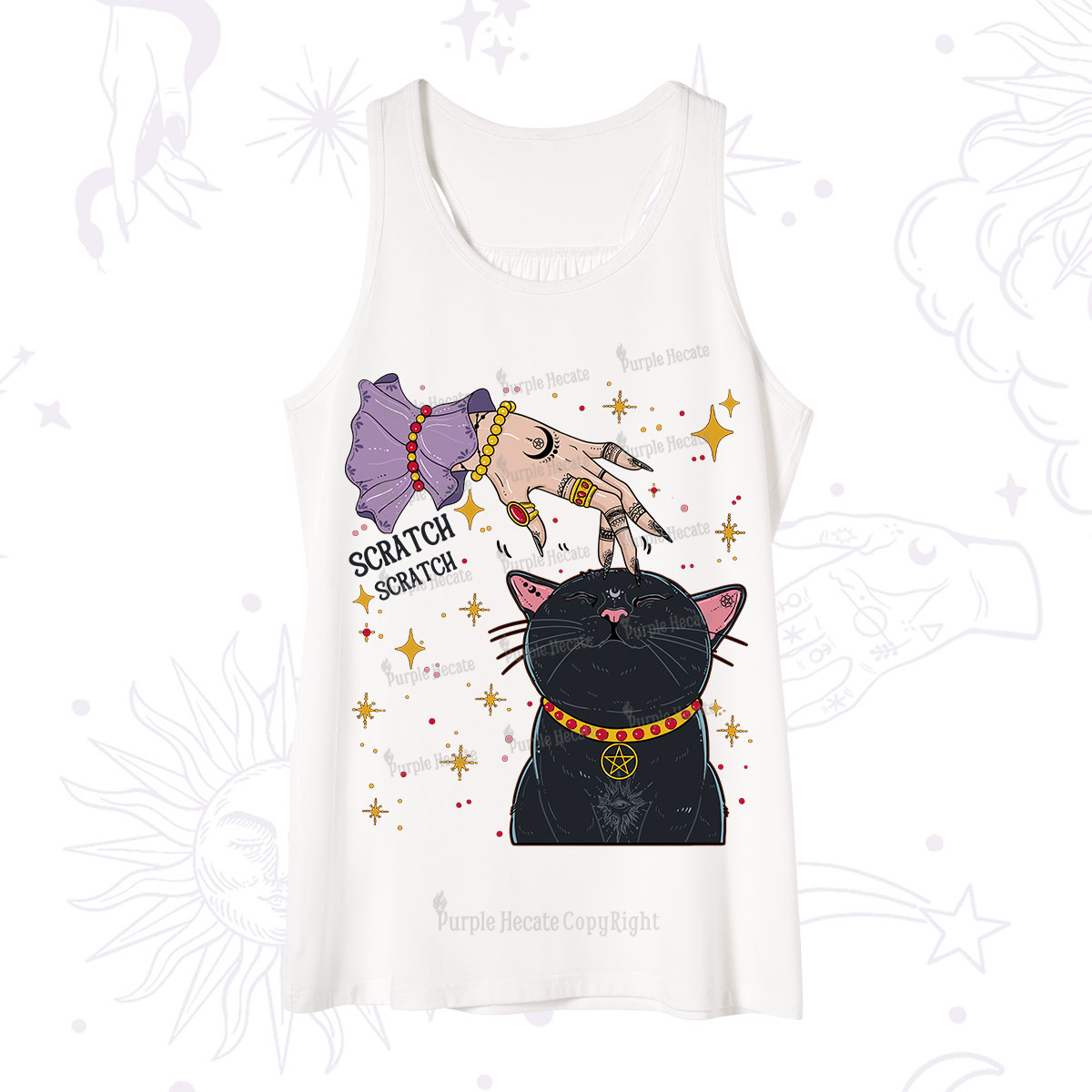 Purplehecate Witch's Cat Scratch Tank