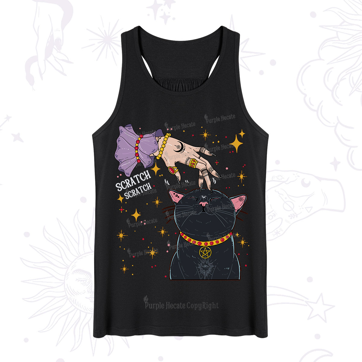 Purplehecate Witch's Cat Scratch Tank