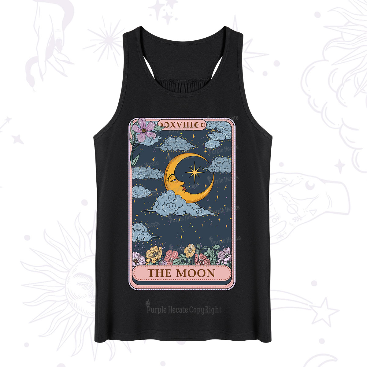 Purplehecate The Moon Tarot Card Tank