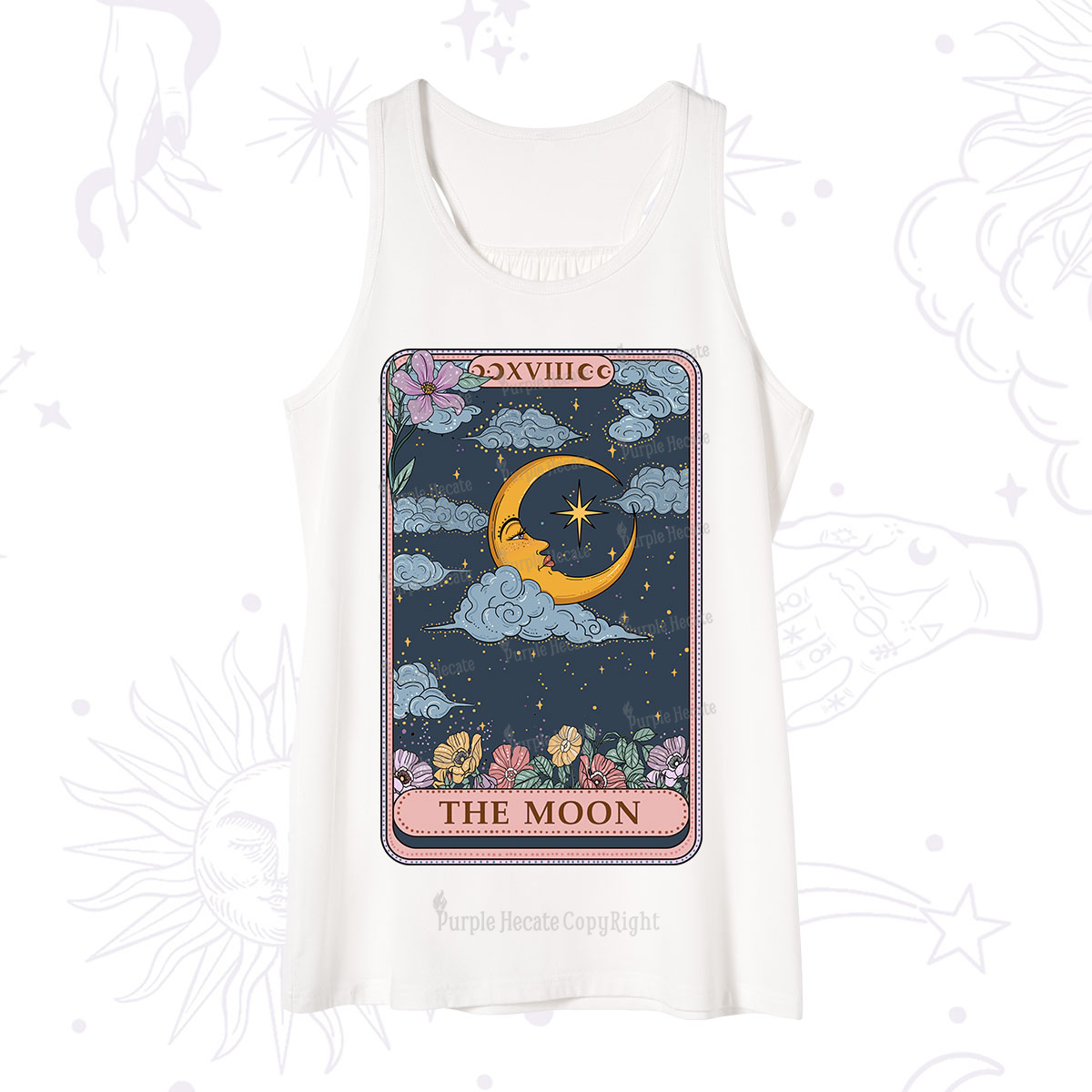 Purplehecate The Moon Tarot Card Tank
