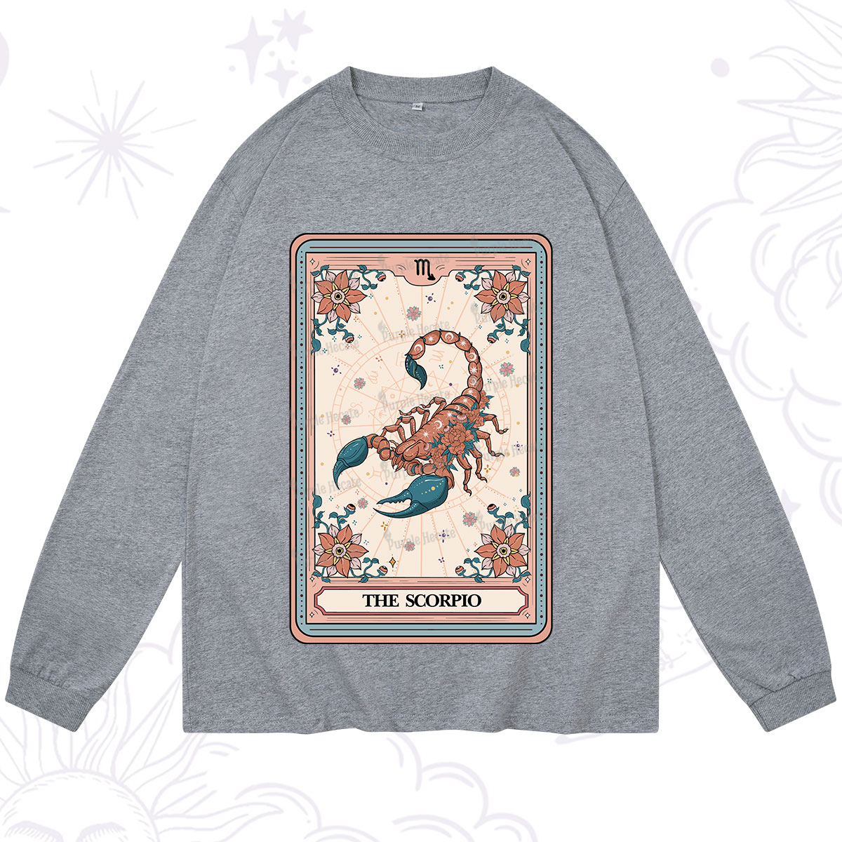 Purplehecate The Scorpio Tarot Card Long Sleeve T-Shirt