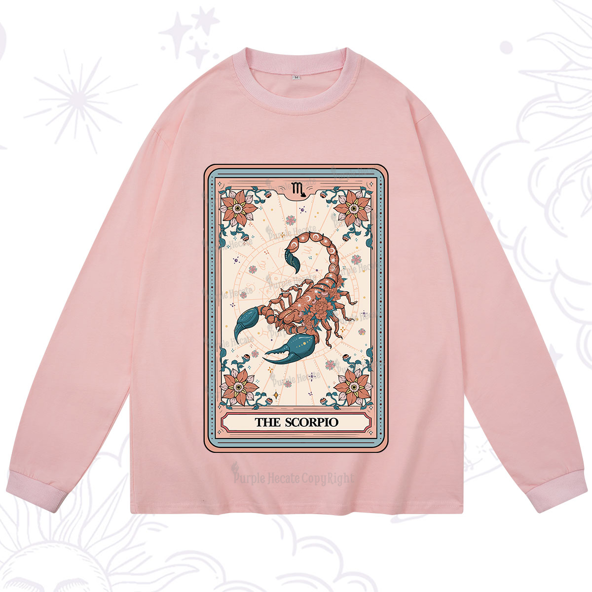 Purplehecate The Scorpio Tarot Card Long Sleeve T-Shirt
