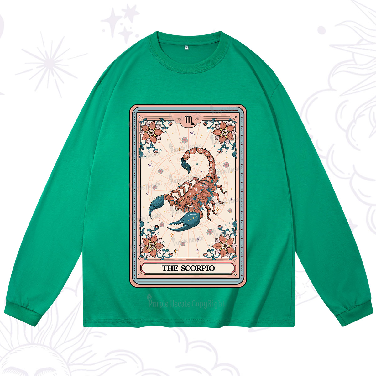 Purplehecate The Scorpio Tarot Card Long Sleeve T-Shirt