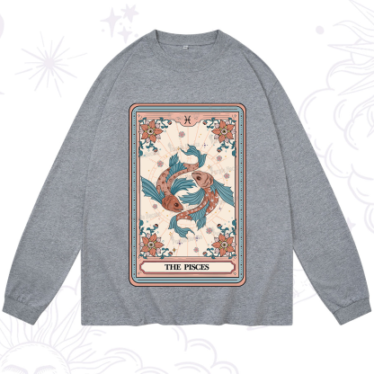 Purplehecate The Pisces Tarot Card Long Sleeve T-Shirt