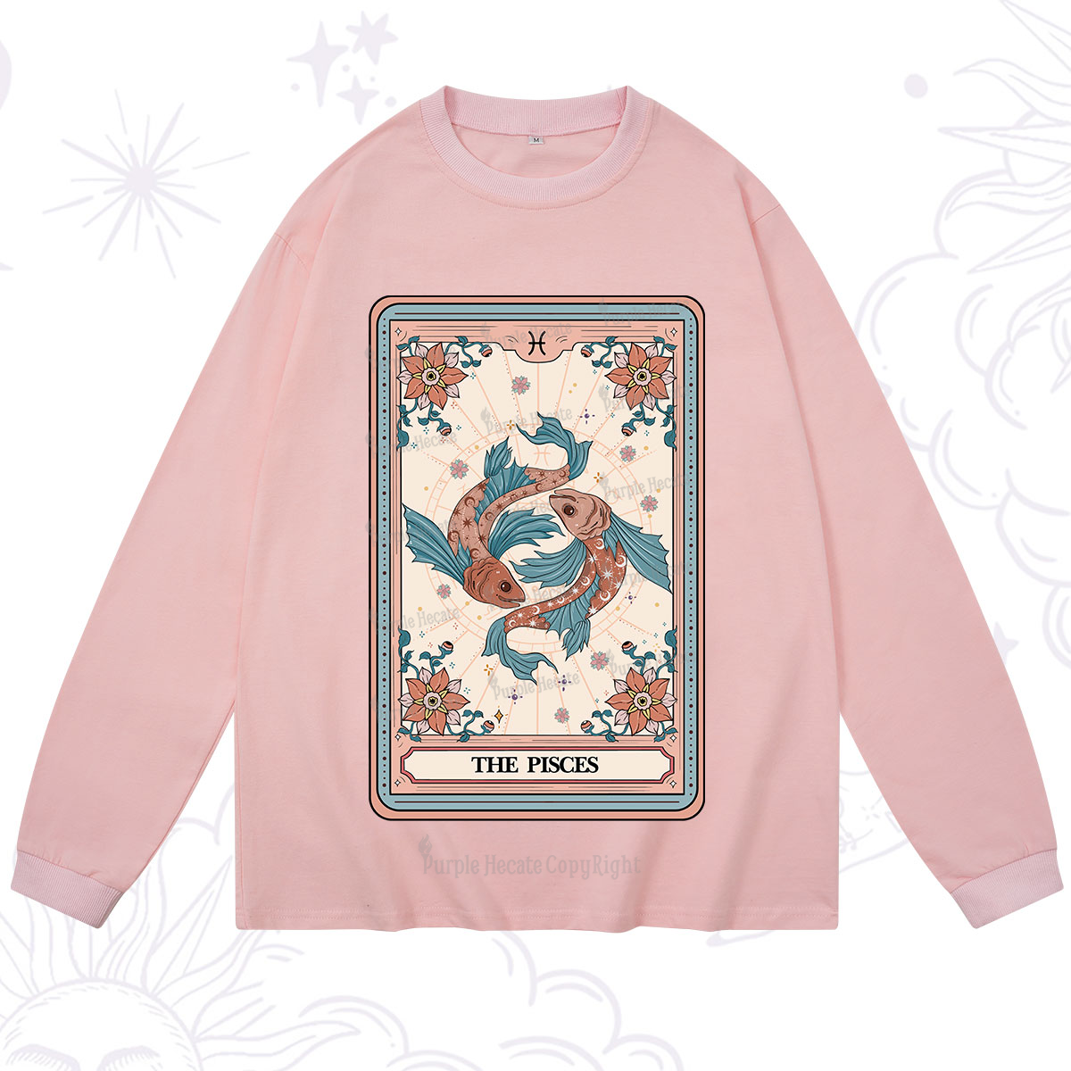 Purplehecate The Pisces Tarot Card Long Sleeve T-Shirt