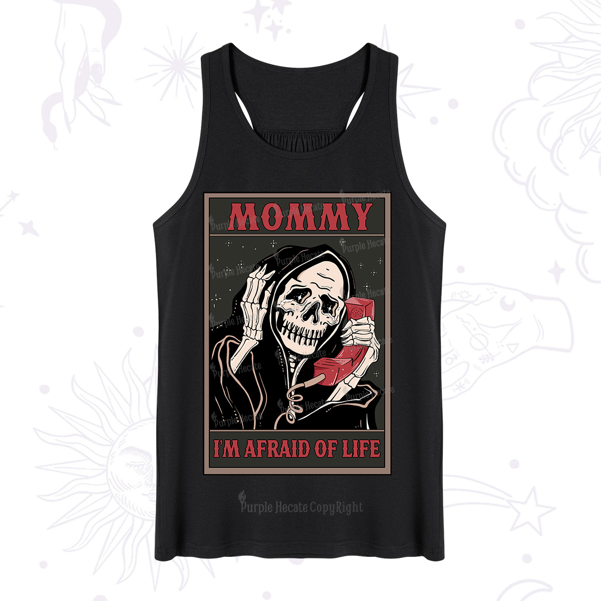 Purplehecate The Mommy I'm Afraid Of Life Oracle Card Tank