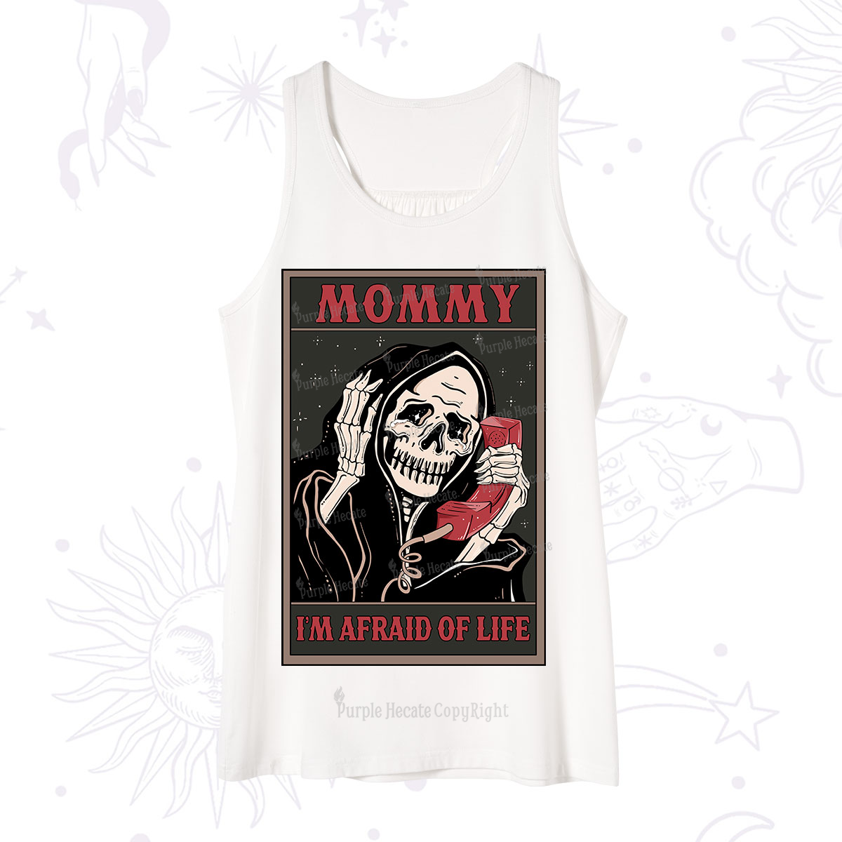 Purplehecate The Mommy I'm Afraid Of Life Oracle Card Tank