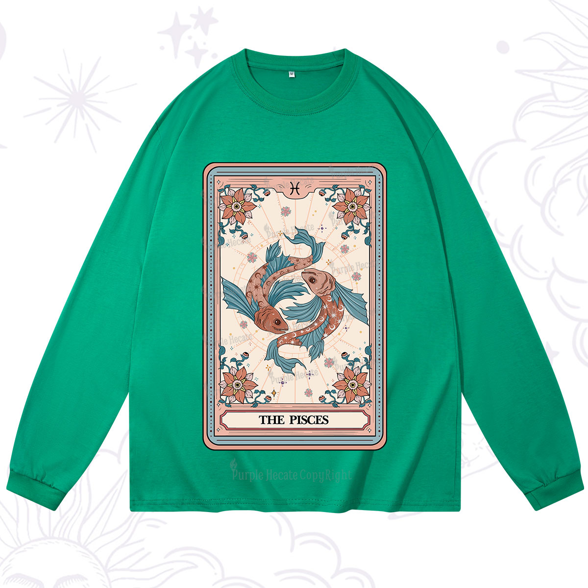 Purplehecate The Pisces Tarot Card Long Sleeve T-Shirt