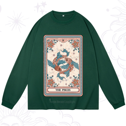 Purplehecate The Pisces Tarot Card Long Sleeve T-Shirt