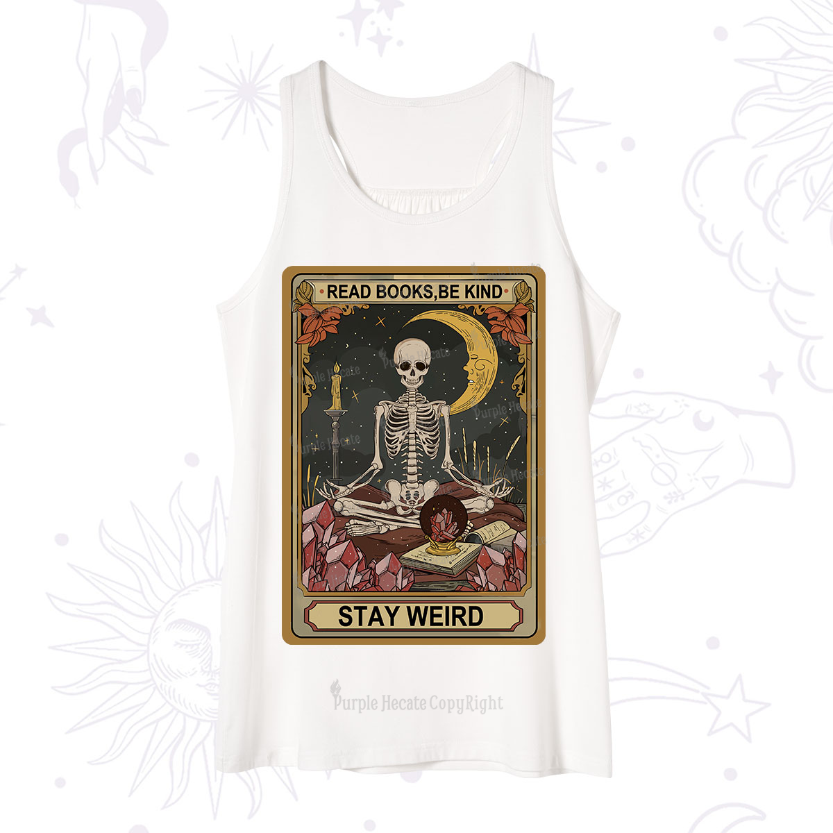 Purplehecate The Read Books Be Kind Stay Weird Oracle Card Tank