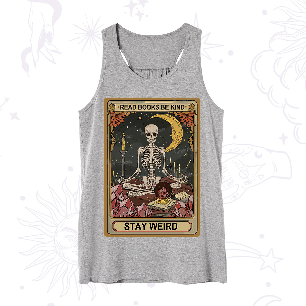 Purplehecate The Read Books Be Kind Stay Weird Oracle Card Tank