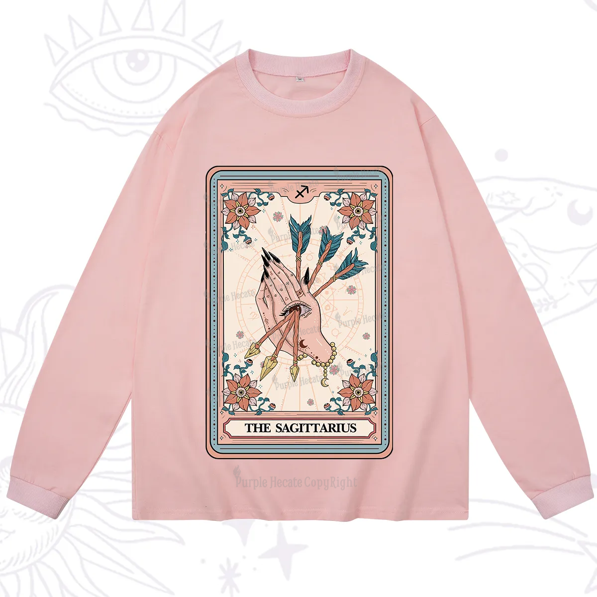 Purplehecate The Sagittarius Tarot Card Long Sleeve T-Shirt