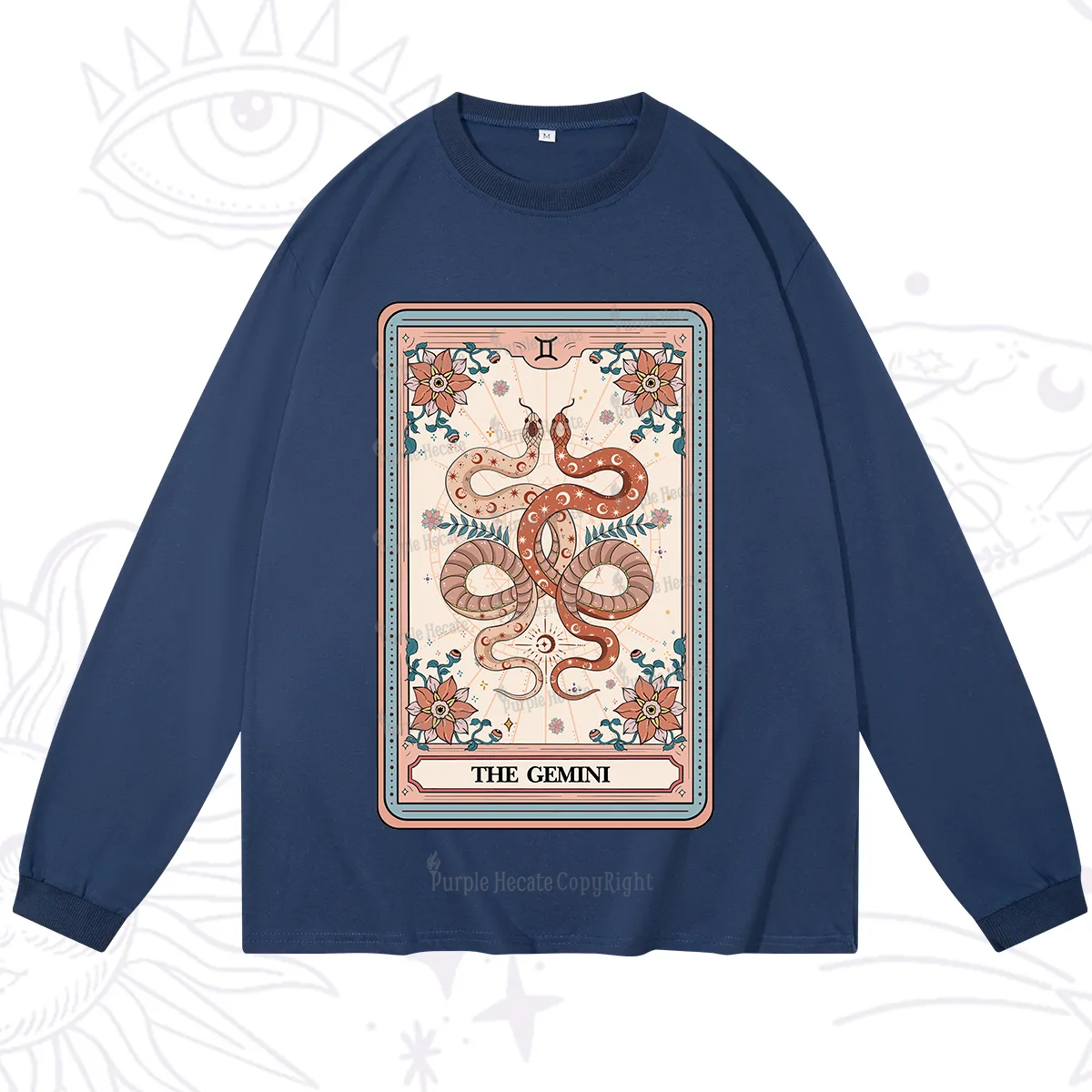 Purplehecate The Gemini Tarot Card Long Sleeve T-Shirt