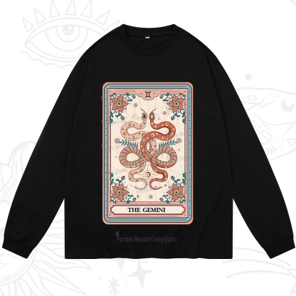 Purplehecate The Gemini Tarot Card Long Sleeve T-Shirt