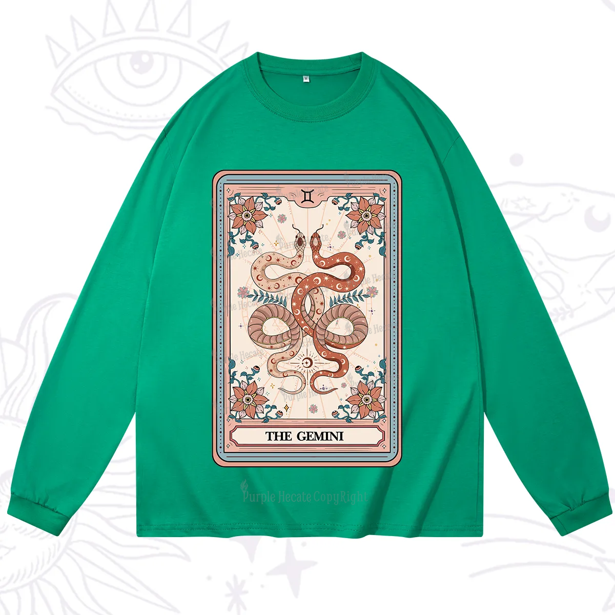 Purplehecate The Gemini Tarot Card Long Sleeve T-Shirt