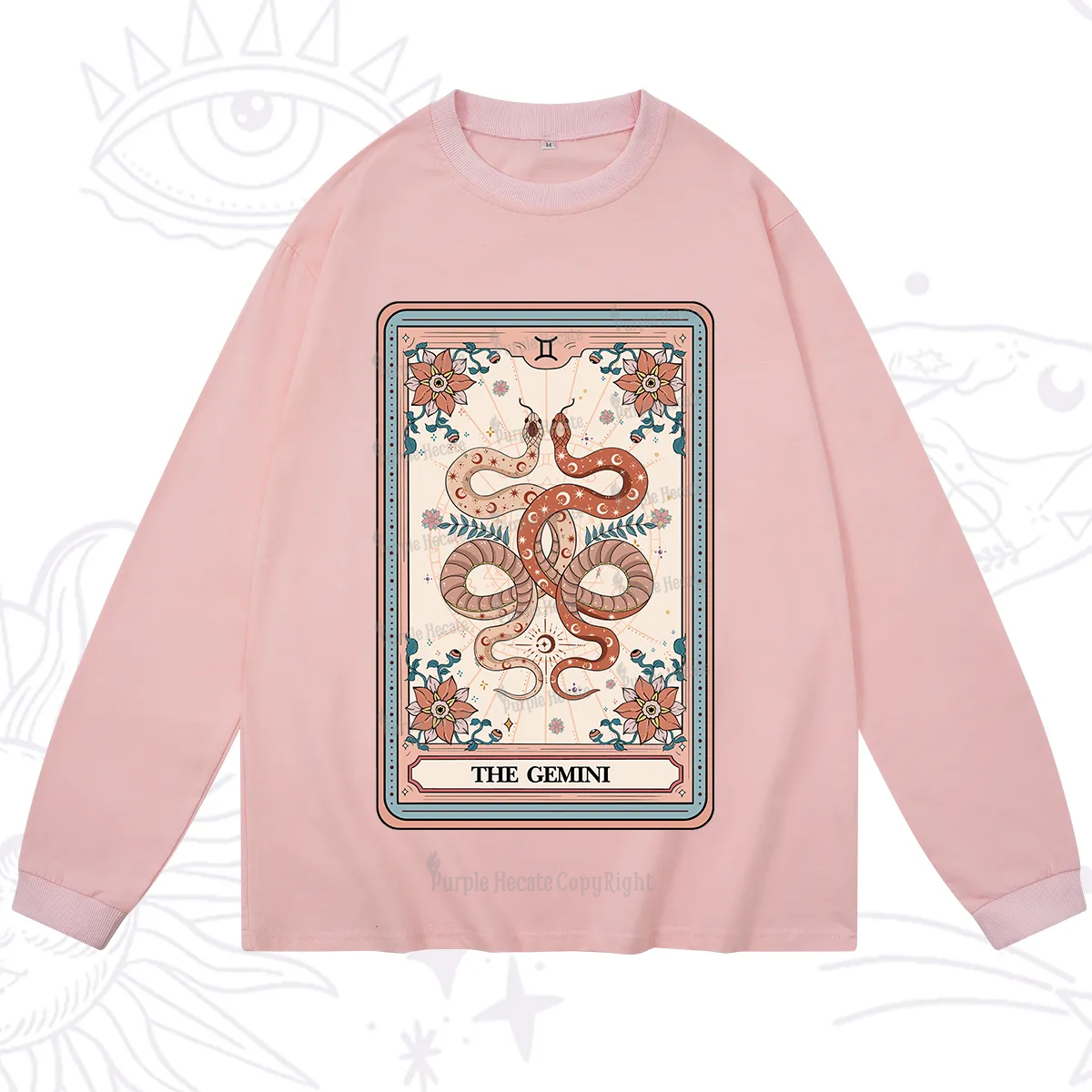 Purplehecate The Gemini Tarot Card Long Sleeve T-Shirt