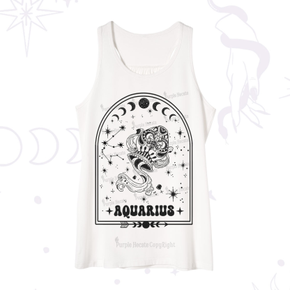 Purplehecate Zodiac Aquarius Under the Stars Tank