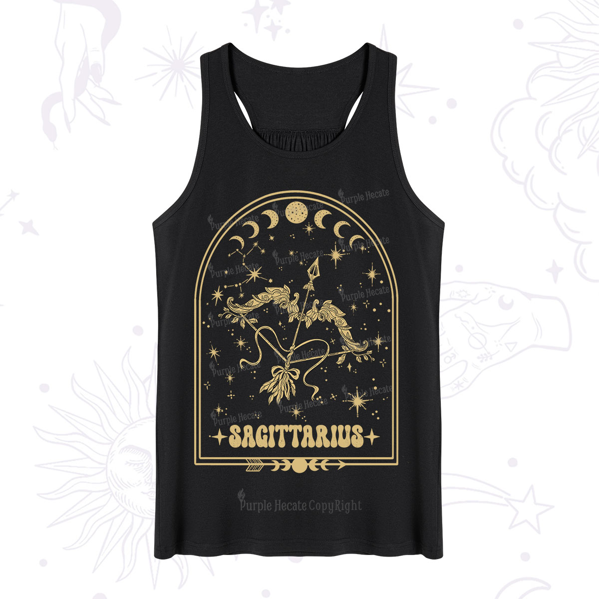 Purplehecate Zodiac Sagittarius Under the Stars Tank