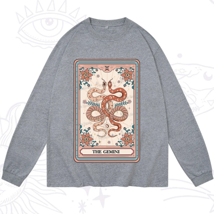 Purplehecate The Gemini Tarot Card Long Sleeve T-Shirt