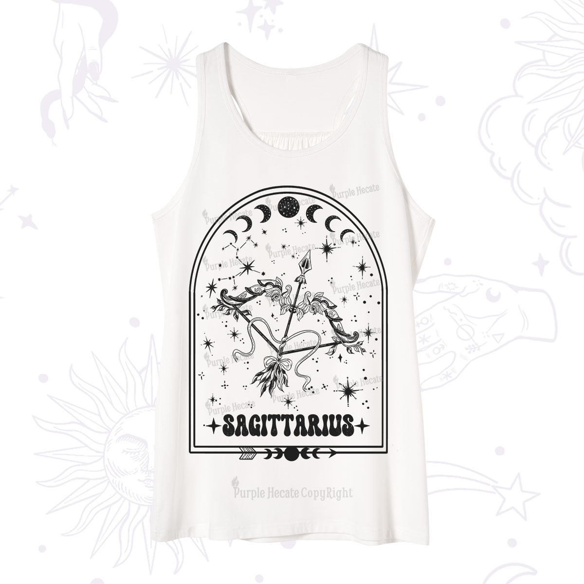 Purplehecate Zodiac Sagittarius Under the Stars Tank