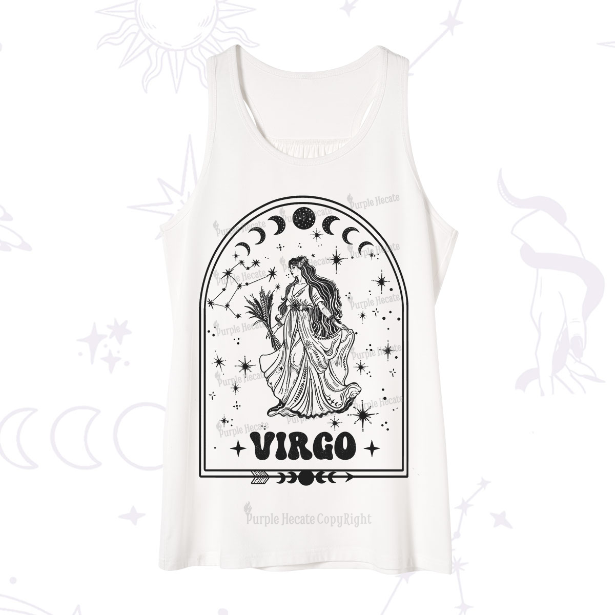 Purplehecate Zodiac Virgo Under the Stars Tank