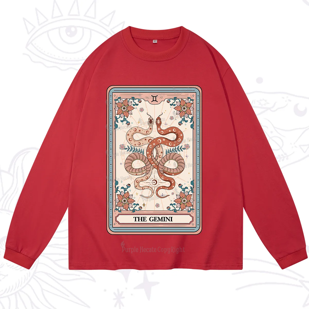 Purplehecate The Gemini Tarot Card Long Sleeve T-Shirt