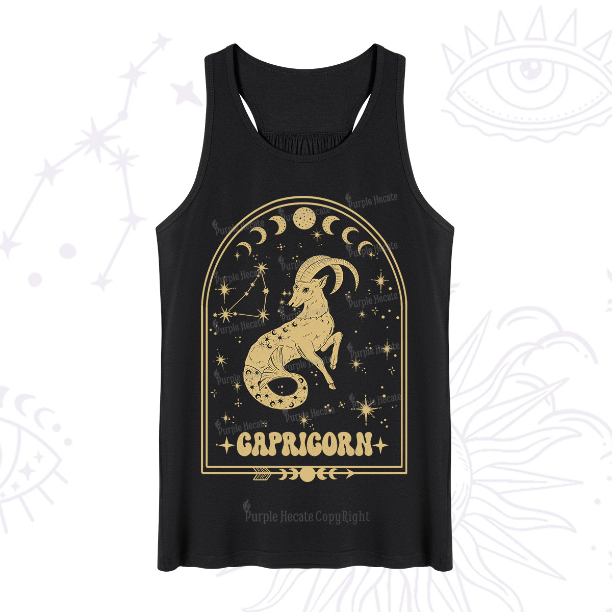 Purplehecate Zodiac Capricorn Under the Stars Tank