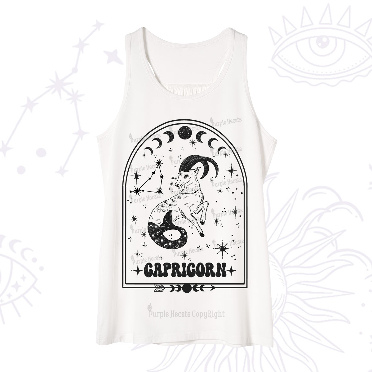 Purplehecate Zodiac Capricorn Under the Stars Tank